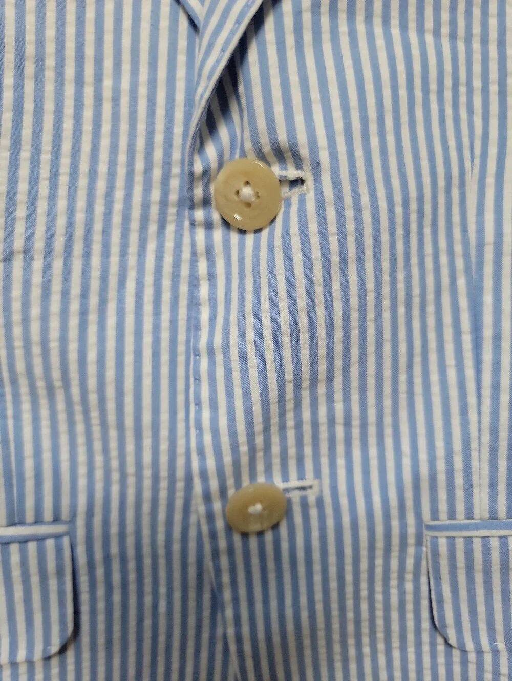 Ralph Lauren Boys Light Blue and White Seersucker Blazer